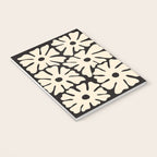 Mid-Century Flowers in Black & White Notebook Gallery Image 3