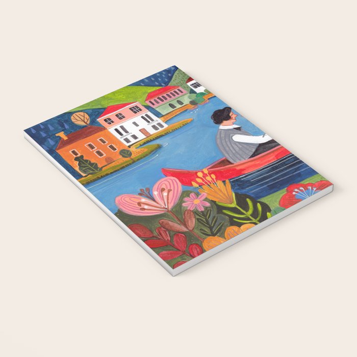 Wedding boat in mountain landscape Notebook Gallery Image 3