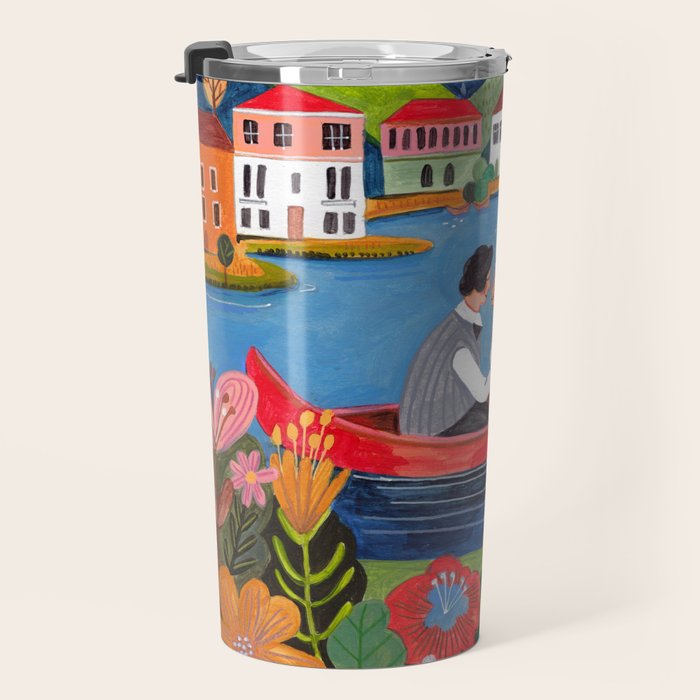 Wedding boat in mountain landscape Travel Mug Gallery Image 3