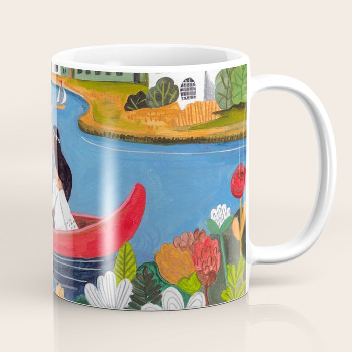 Wedding boat in mountain landscape Coffee Mug Gallery Image 1