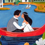 Wedding boat in mountain landscape Coffee Mug Gallery Image 2