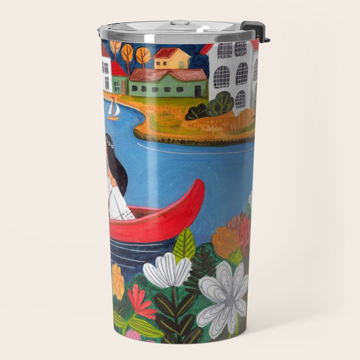 Wedding boat in mountain landscape Travel Mug Gallery Image 2