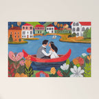 Wedding boat in mountain landscape Welcome Mat Gallery Image 1
