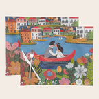 Wedding boat in mountain landscape Placemat Gallery Image 1