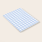 Gingham Check Pattern in Pastel Light Blue and White Notebook Gallery Image 3