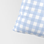 Gingham Check Pattern in Pastel Light Blue and White Pillow Sham Gallery Image 4