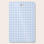 Gingham Check Pattern in Pastel Light Blue and White Cutting Board Gallery Image 1