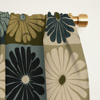 Retro Flowers Check Pattern V Window Curtain Gallery Image 2