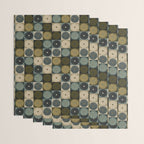 Retro Flowers Check Pattern V Wrapping Paper Gallery Image 3