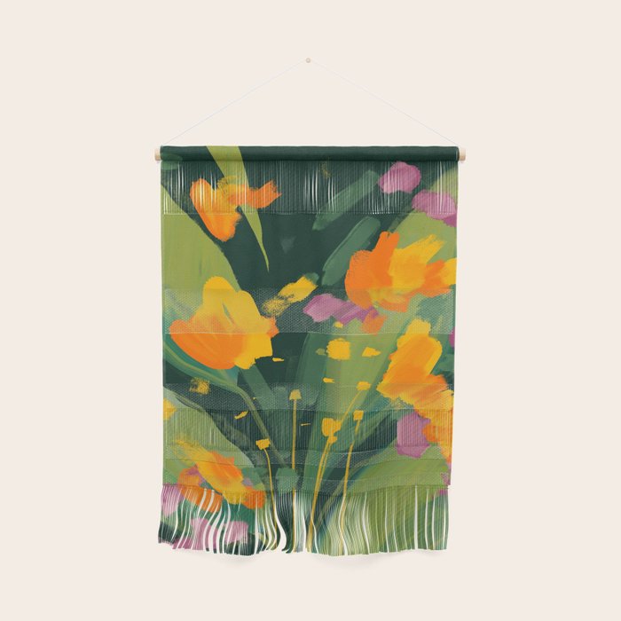 Abstract Floral Evening Wall Hanging Gallery Image 1