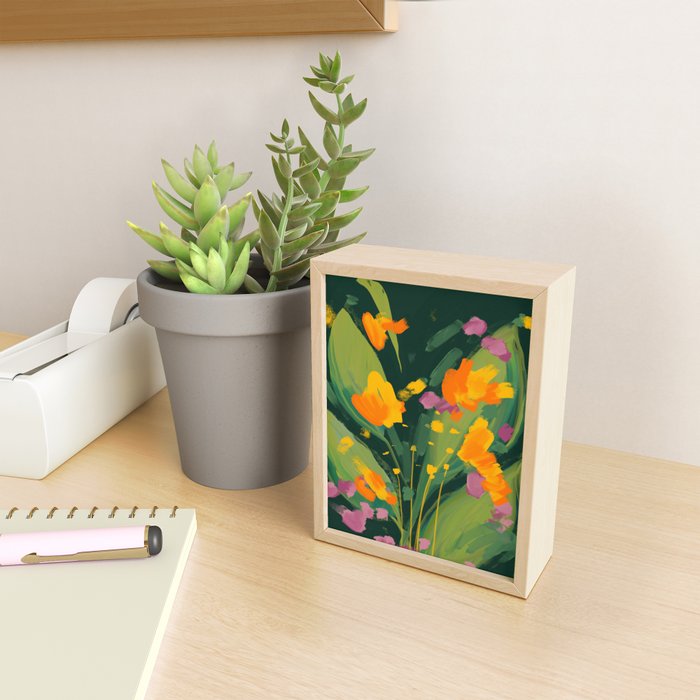 Abstract Floral Evening Mini Art Print Gallery Image 2