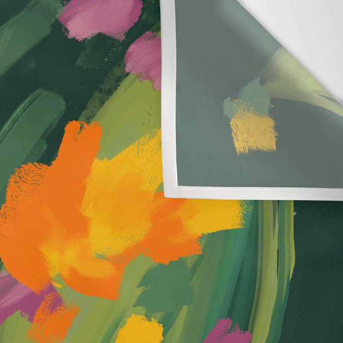 Abstract Floral Evening Wall Tapestry Gallery Image 3