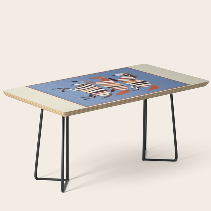Striped Running Horses Coffee Table Gallery Image 1