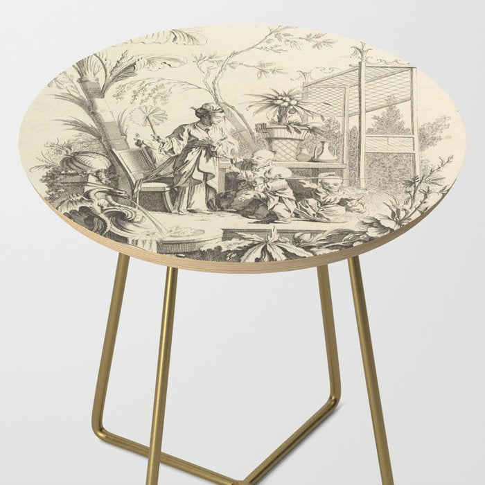 Grisaille Chinoiserie Side Table Gallery Image 2