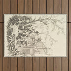 Grisaille Chinoiserie Outdoor Rug Gallery Image 1