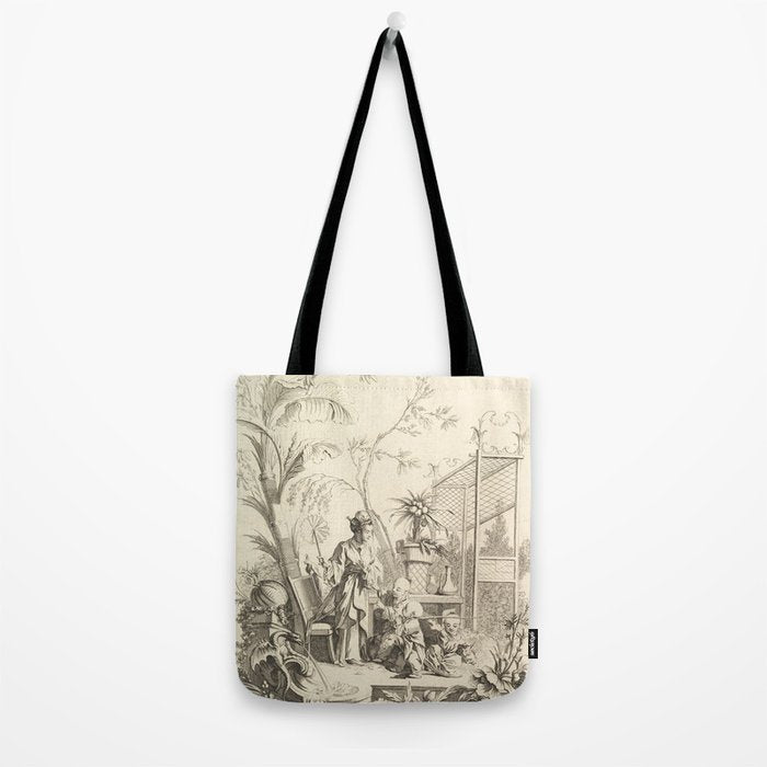 Grisaille Chinoiserie Tote Bag Gallery Image 2