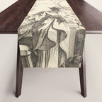 Grisaille Chinoiserie Table Runner Gallery Image 1