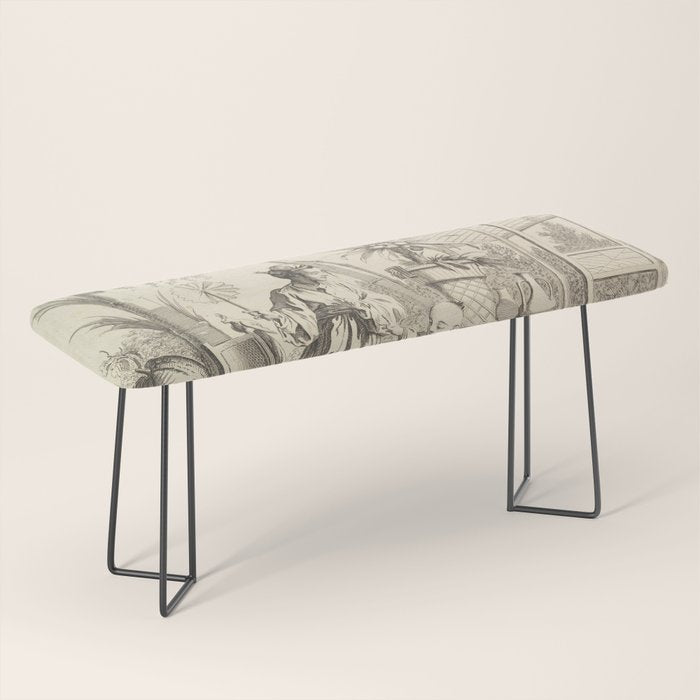 Grisaille Chinoiserie Bench Gallery Image 1