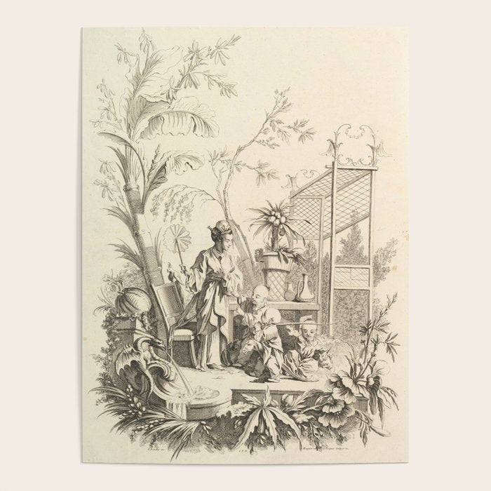 Grisaille Chinoiserie Poster Gallery Image 4