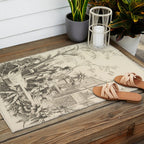 Grisaille Chinoiserie Outdoor Rug Gallery Image 2