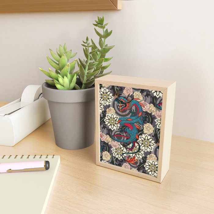 dragon tattoo dark Mini Art Print Gallery Image 2