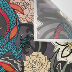 dragon tattoo dark Wall Tapestry Gallery Image 3