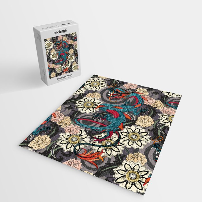 dragon tattoo dark Jigsaw Puzzle Gallery Image 2