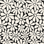 Black and White Retro Floral 2 Coffee Mug Gallery Image 2