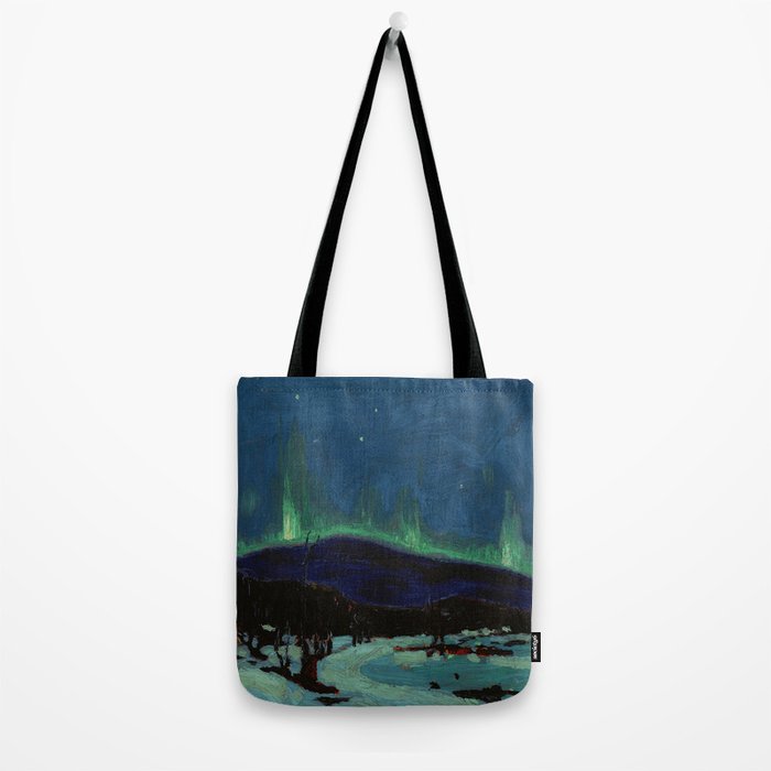 Tom Thomson Northern Lights Canadian Landscape Artist Tote Bag Gallery Image 2