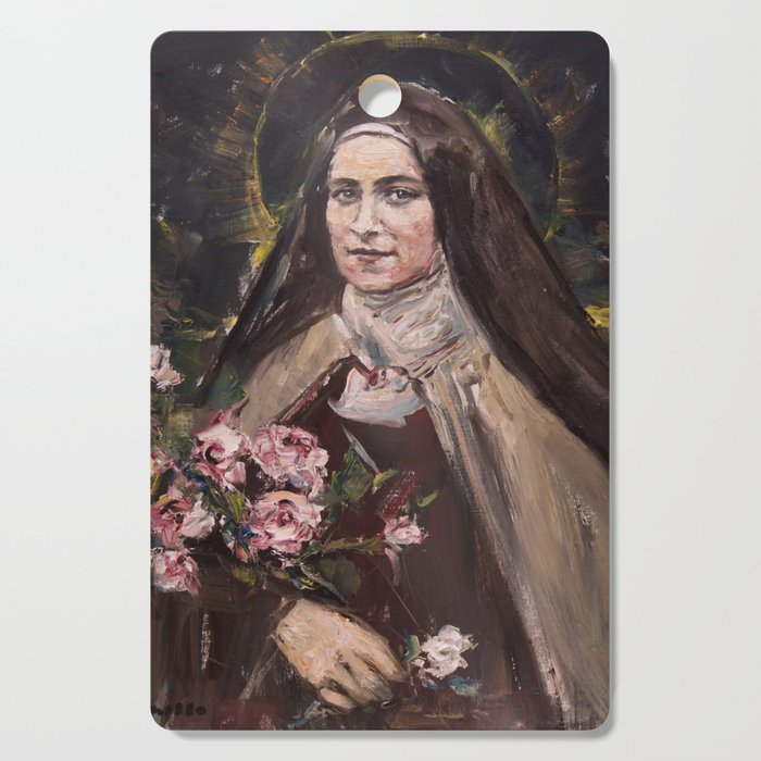 Roses de la Passion. St. Théresè of Lisieux Cutting Board Gallery Image 1