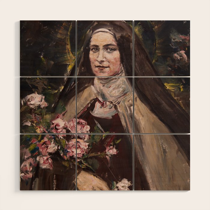 Roses de la Passion. St. Théresè of Lisieux Wood Wall Art Gallery Image 1