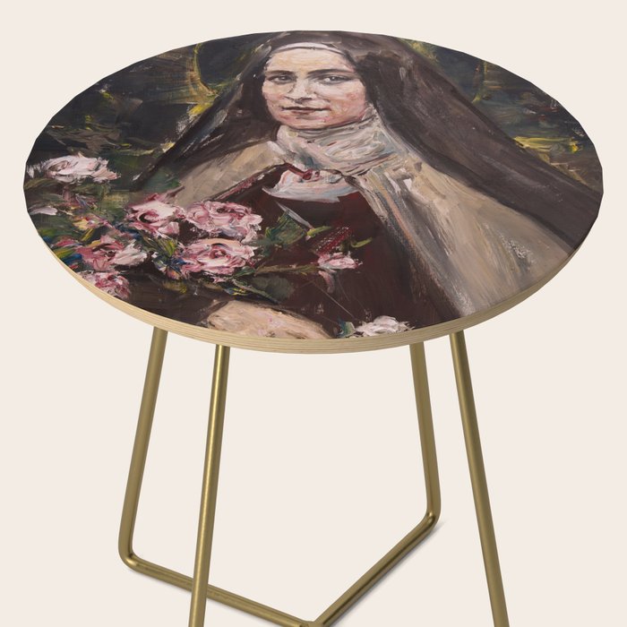 Roses de la Passion. St. Théresè of Lisieux Side Table Gallery Image 2