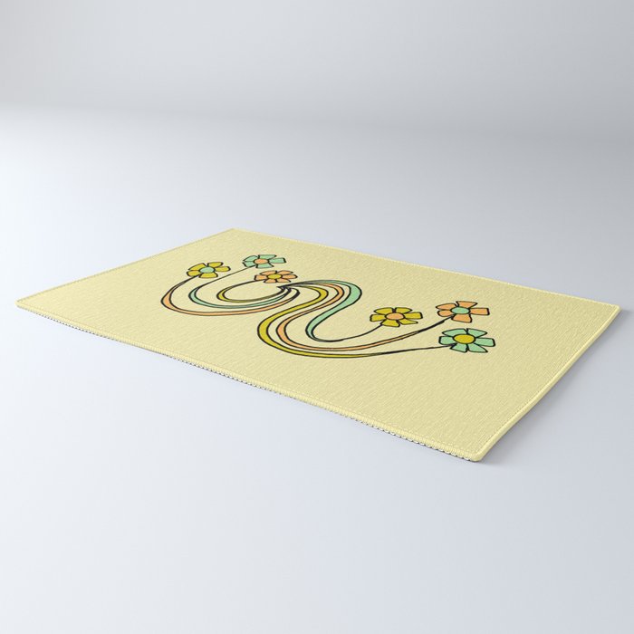 bloom where you are planted // waves and flowers Rug Gallery Image 3