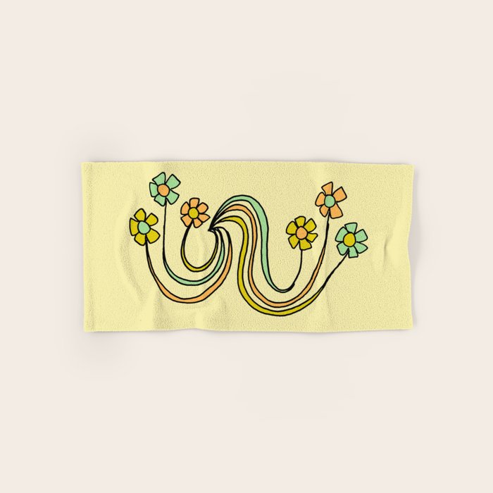 bloom where you are planted // waves and flowers Bath Towel Gallery Image 1