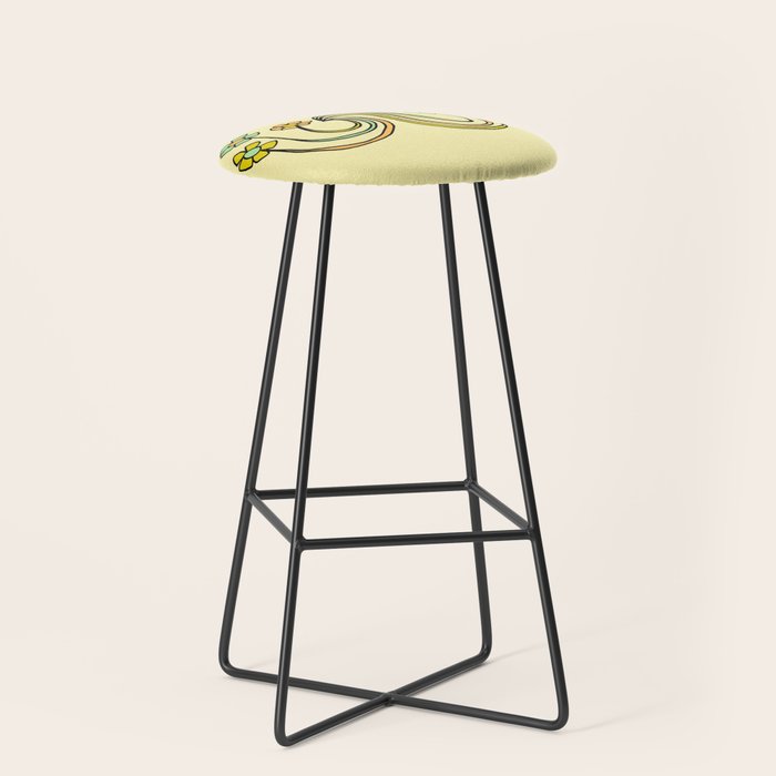 bloom where you are planted // waves and flowers Stool Gallery Image 1