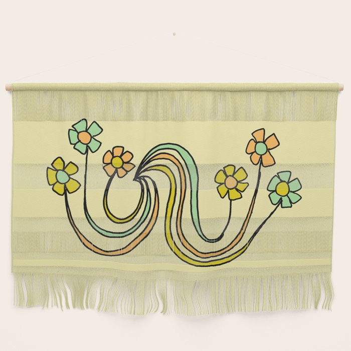 bloom where you are planted // waves and flowers Wall Hanging Gallery Image 1