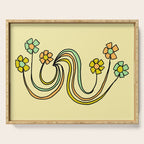 bloom where you are planted // waves and flowers Serving Tray Gallery Image 1