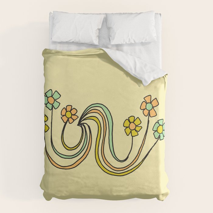 bloom where you are planted // waves and flowers Duvet Cover Gallery Image 6