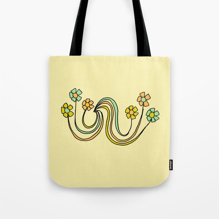 bloom where you are planted // waves and flowers Tote Bag Gallery Image 1