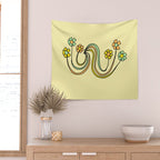 bloom where you are planted // waves and flowers Wall Tapestry Gallery Image 2