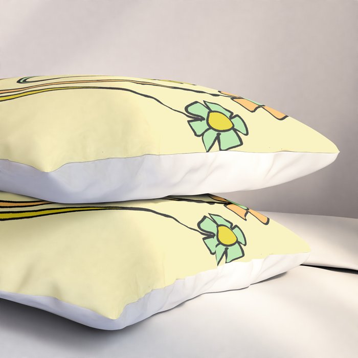 bloom where you are planted // waves and flowers Pillow Sham Gallery Image 3