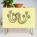 bloom where you are planted // waves and flowers Credenza Gallery Image 1