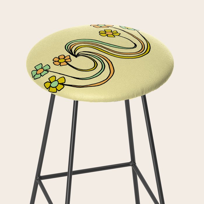 bloom where you are planted // waves and flowers Stool Gallery Image 2