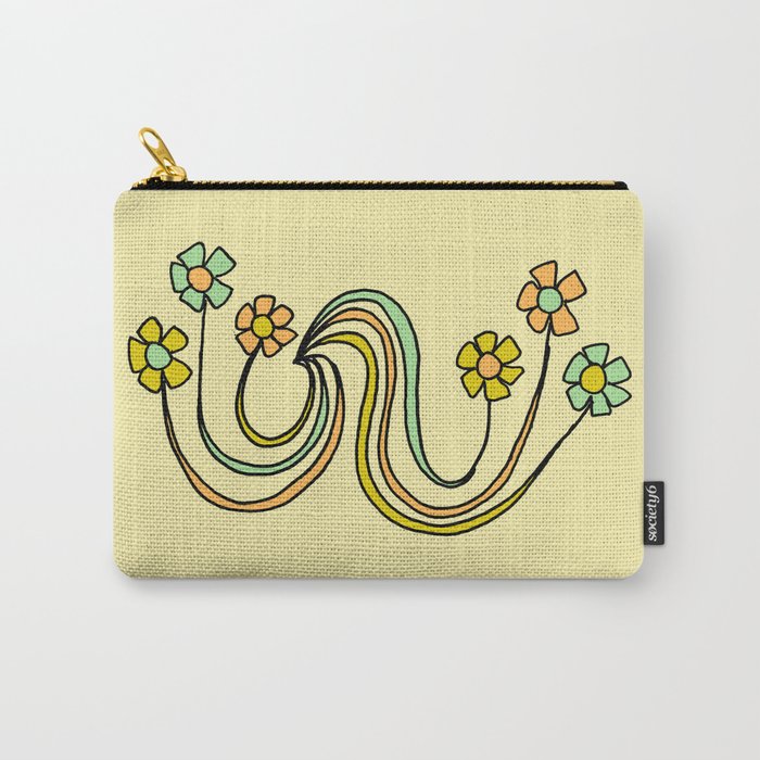 bloom where you are planted // waves and flowers Carry All Pouch Gallery Image 1