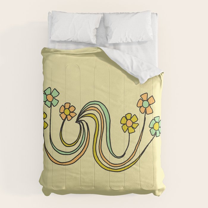 bloom where you are planted // waves and flowers Comforter Gallery Image 1