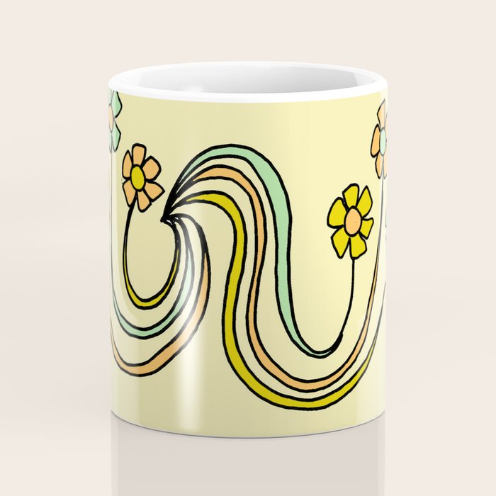 bloom where you are planted // waves and flowers Coffee Mug Gallery Image 4