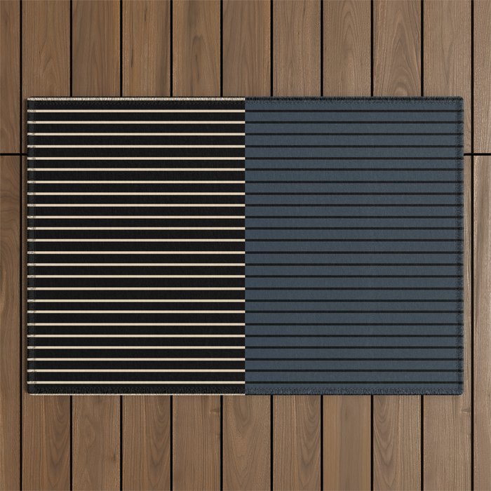 Color Block Lines XVII Outdoor Rug Gallery Image 1