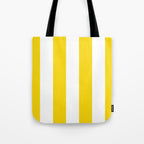 Cabana Yellow Vacation Stripe Tote Bag Gallery Image 1