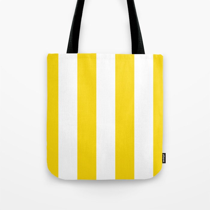 Cabana Yellow Vacation Stripe Tote Bag Gallery Image 1