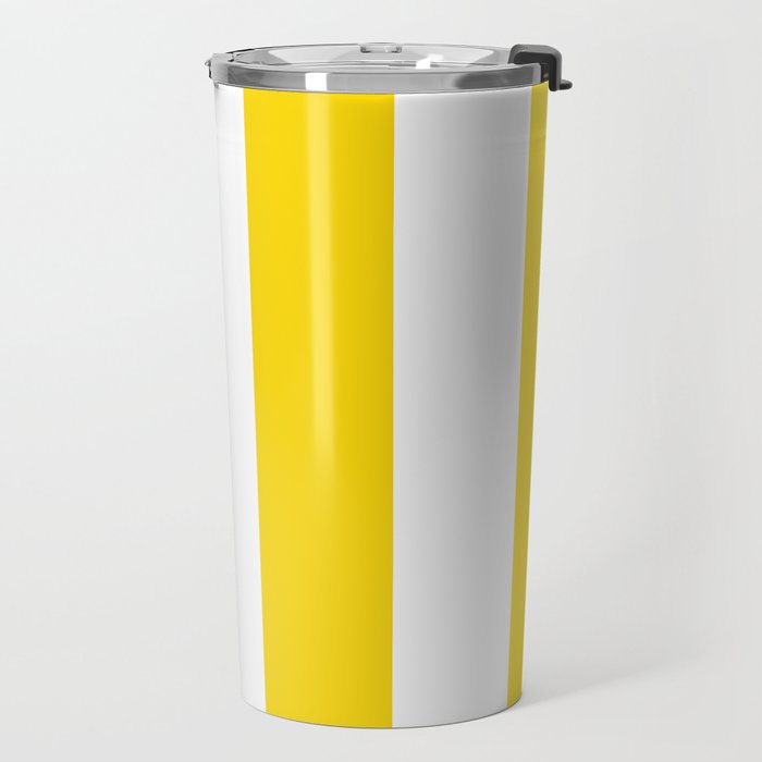Cabana Yellow Vacation Stripe Travel Mug Gallery Image 2